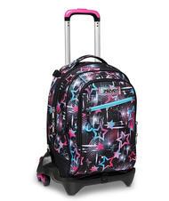 SEVEN LIQUID PAINT JACK Abnehmbarer Trolley-Rucksack, 3 Rollen Piratenschwarz - Rucks&auml;cke mit Trolleyfunktion - 3