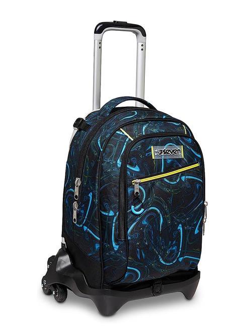 LED BALLOON JACK Abnehmbarer Trolley-Rucksack, 3 Rollen Glockenblume t&uuml;rkis - Rucks&auml;cke mit Trolleyfunktion
