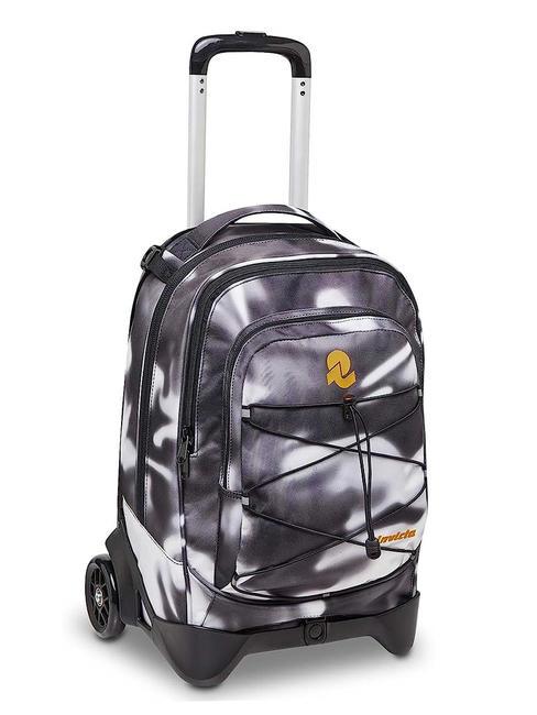 NEW PLUG FANTASY Abnehmbarer Trolley-Rucksack, 2 Rollen Schirm schwarz - Rucks&auml;cke mit Trolleyfunktion