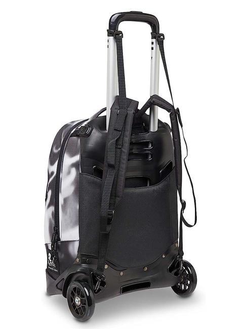 NEW PLUG FANTASY Abnehmbarer Trolley-Rucksack, 2 Rollen Schirm schwarz - Rucks&auml;cke mit Trolleyfunktion