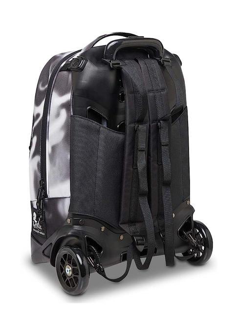 NEW PLUG FANTASY Abnehmbarer Trolley-Rucksack, 2 Rollen Schirm schwarz - Rucks&auml;cke mit Trolleyfunktion