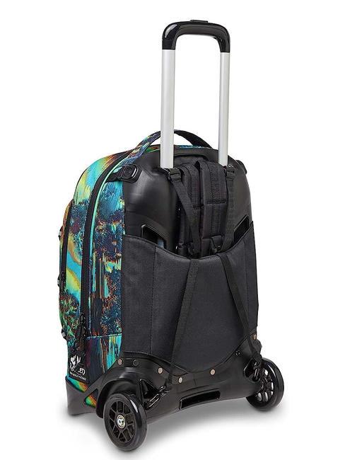 NEW PLUG FANTASY Abnehmbarer Trolley-Rucksack, 2 Rollen digitales Blau - Rucks&auml;cke mit Trolleyfunktion
