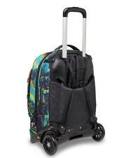 INVICTA NEW PLUG FANTASY Abnehmbarer Trolley-Rucksack, 2 Rollen digitales Blau - Rucks&auml;cke mit Trolleyfunktion - 4