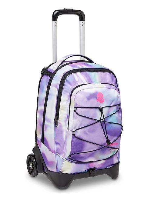 NEW PLUG FANTASY Abnehmbarer Trolley-Rucksack, 2 Rollen Farbt&ouml;ne Pastell - Rucks&auml;cke mit Trolleyfunktion