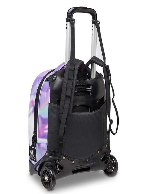 NEW PLUG FANTASY Abnehmbarer Trolley-Rucksack, 2 Rollen Farbt&ouml;ne Pastell - Rucks&auml;cke mit Trolleyfunktion