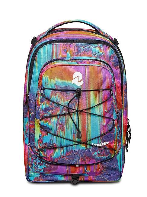 NEW PLUG FANTASY Abnehmbarer Trolley-Rucksack, 2 Rollen digitale Mehrfarben - Rucks&auml;cke mit Trolleyfunktion