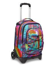 INVICTA NEW PLUG FANTASY Abnehmbarer Trolley-Rucksack, 2 Rollen digitale Mehrfarben - Rucks&auml;cke mit Trolleyfunktion - 3