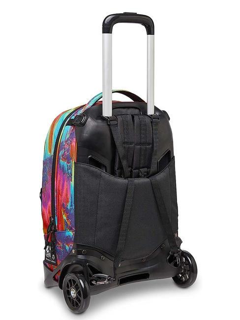 NEW PLUG FANTASY Abnehmbarer Trolley-Rucksack, 2 Rollen digitale Mehrfarben - Rucks&auml;cke mit Trolleyfunktion