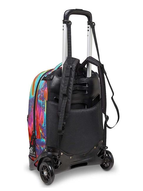 NEW PLUG FANTASY Abnehmbarer Trolley-Rucksack, 2 Rollen digitale Mehrfarben - Rucks&auml;cke mit Trolleyfunktion
