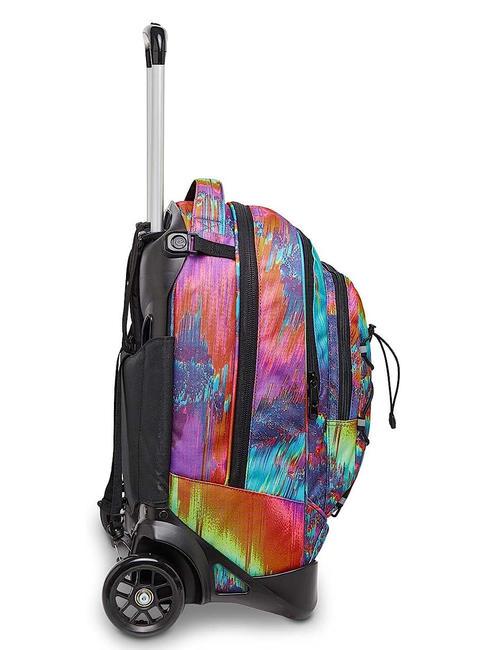 NEW PLUG FANTASY Abnehmbarer Trolley-Rucksack, 2 Rollen digitale Mehrfarben - Rucks&auml;cke mit Trolleyfunktion