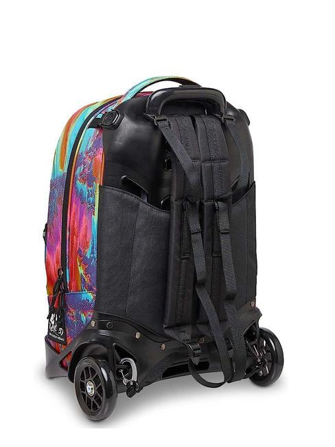NEW PLUG FANTASY Abnehmbarer Trolley-Rucksack, 2 Rollen digitale Mehrfarben - Rucks&auml;cke mit Trolleyfunktion