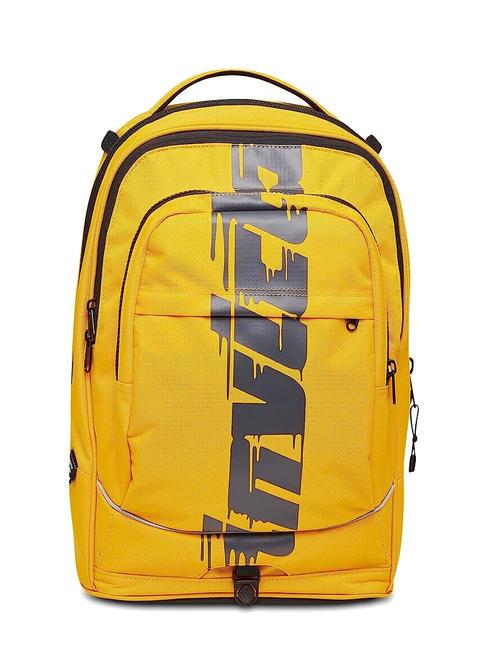 NEW PLUG LOGO Abnehmbarer Trolley-Rucksack, 2 Rollen Safran - Rucks&auml;cke mit Trolleyfunktion