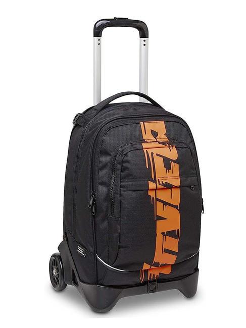 NEW PLUG LOGO Abnehmbarer Trolley-Rucksack, 2 Rollen Schwarz - Rucks&auml;cke mit Trolleyfunktion