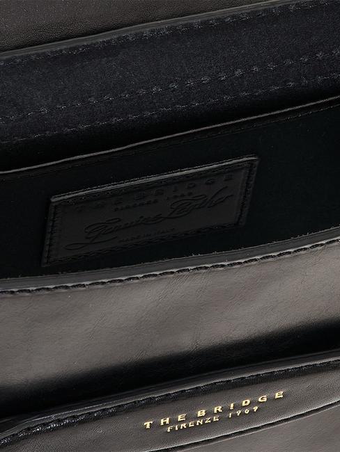 BETTINA Mini-Umhängetasche aus Leder Schwarzes Gold - Damentaschen