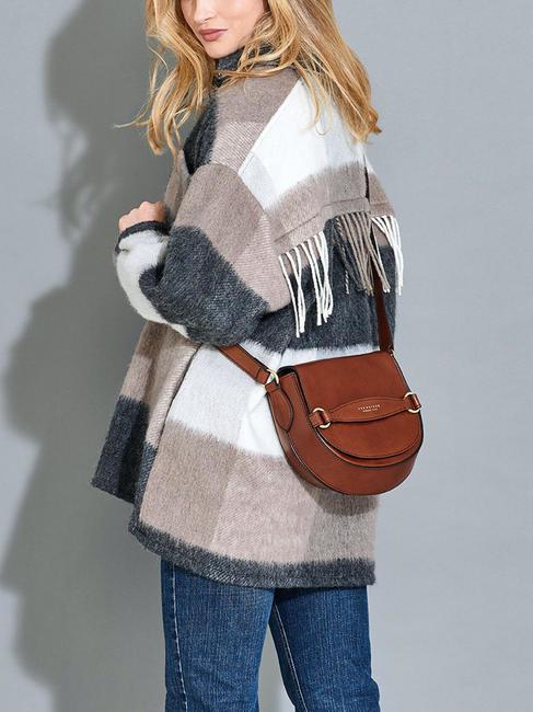 BETTINA Mini-Umhängetasche aus Leder Schwarzes Gold - Damentaschen