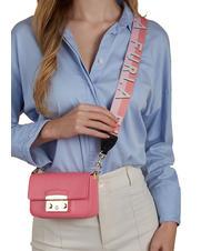 FURLA METROPOLIS Mikro-Umhängetasche aus Leder Quarzblüten/Begonien - Damentaschen - 4