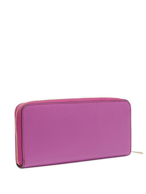 CAMELIA Gro&szlig;e Geldb&ouml;rse aus Leder mit umlaufendem Rei&szlig;verschluss violett - Brieftaschen Damen