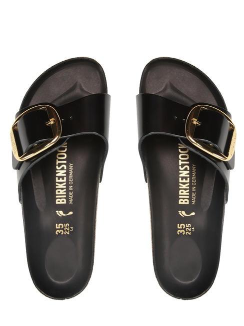 MADRID BIG BUCKLE Sandale aus Lackleder schwarz leuchten - Damenschuhe