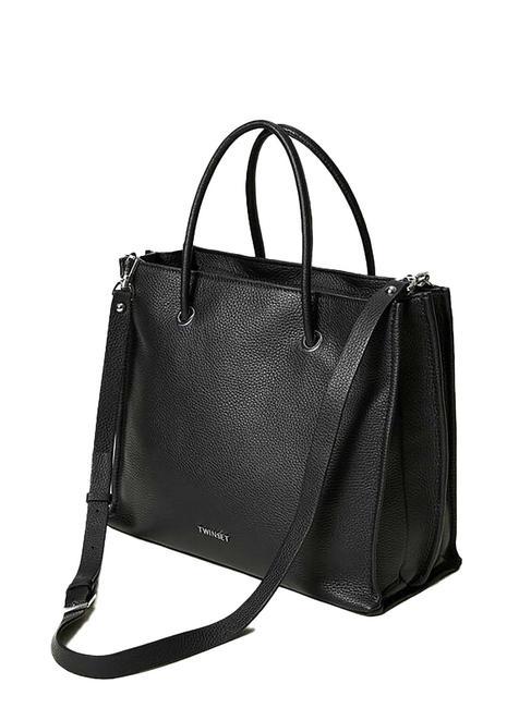 LOGO EMBOSSED Handtasche mit Schultergurt Schwarz - Damentaschen