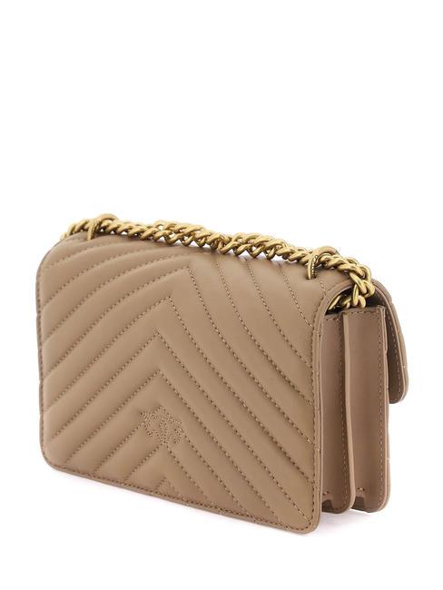 MINI LOVE BAG Eine Chevron-Tasche Ingwerkeks-Antikgold - Damentaschen