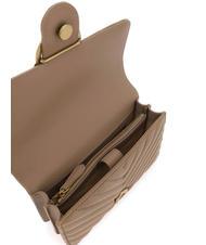 PINKO MINI LOVE BAG Eine Chevron-Tasche Ingwerkeks-Antikgold - Damentaschen - 4