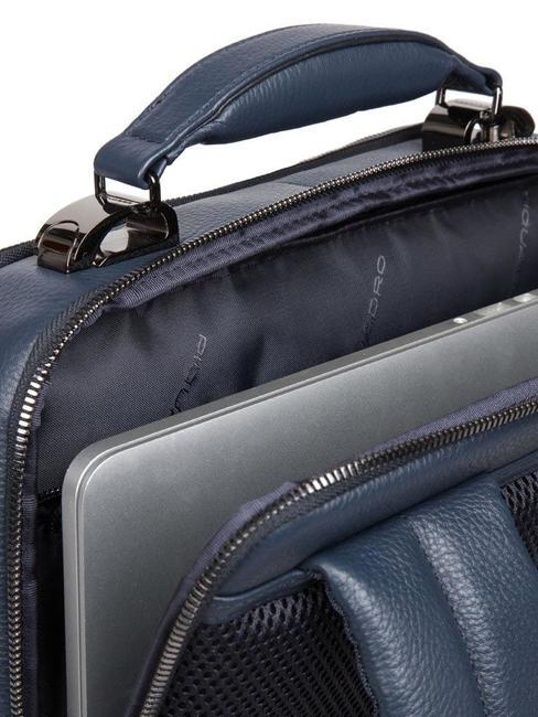 MODUS SPECIAL Lederrucksack für PC15.6 " Blau - PC-Rucksäcke