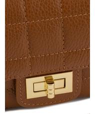 LESAC GIULIA Dollar-Umhängetasche aus Leder mit Kette dunkles Leder - Damentaschen - 5