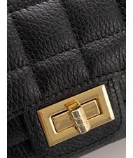LESAC GIULIA Dollar-Umh&auml;ngetasche aus Leder mit Kette Schwarz - Damentaschen - 5