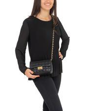 LESAC GIULIA Dollar-Umh&auml;ngetasche aus Leder mit Kette Schwarz - Damentaschen - 4