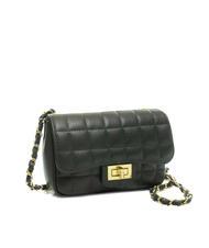 LESAC GIULIA Dollar-Umh&auml;ngetasche aus Leder mit Kette dunkelgr&uuml;n - Damentaschen - 2