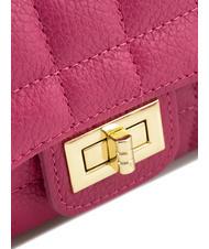 LESAC GIULIA Dollar-Umh&auml;ngetasche aus Leder mit Kette Fuchsie - Damentaschen - 5