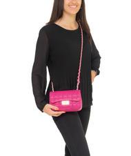 LESAC GIULIA Dollar-Umh&auml;ngetasche aus Leder mit Kette Fuchsie - Damentaschen - 4