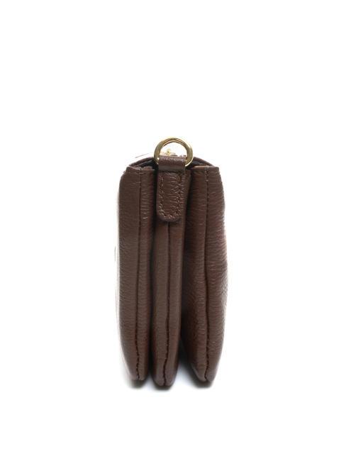 SIMONA Umhängetasche aus Tris-Dollar-Leder Mokka - Damentaschen