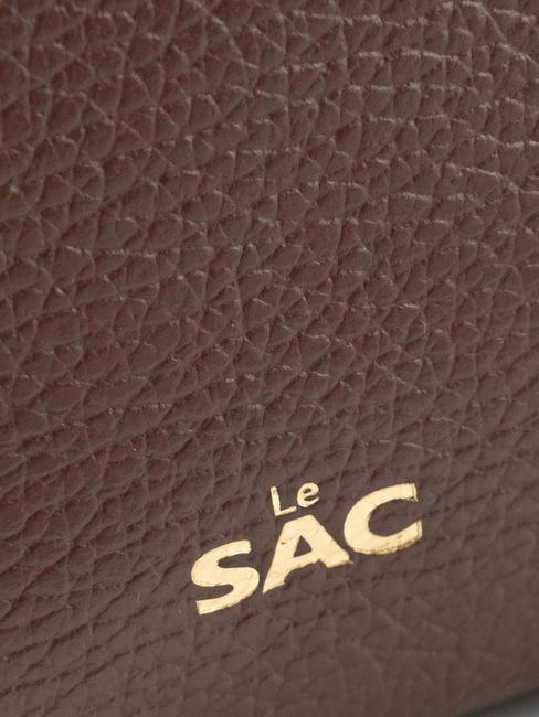 SIMONA Umhängetasche aus Tris-Dollar-Leder Mokka - Damentaschen