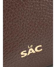 LESAC SIMONA Umhängetasche aus Tris-Dollar-Leder Mokka - Damentaschen - 6