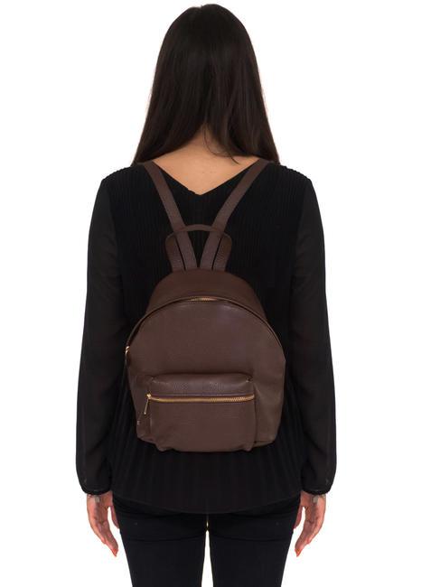 VANESSA Dollar-Rucksack aus Leder Mokka - Damentaschen