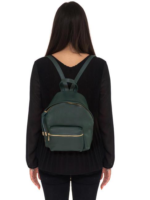 VANESSA Dollar-Rucksack aus Leder dunkelgr&uuml;n - Damentaschen