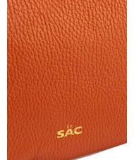 LESAC SIMONA Umh&auml;ngetasche aus Tris-Dollar-Leder Papaya - Damentaschen - 5