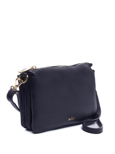 SIMONA Umhängetasche aus Tris-Dollar-Leder Nachtblau - Damentaschen