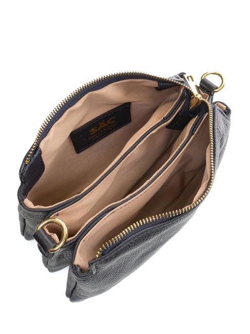 SIMONA Umhängetasche aus Tris-Dollar-Leder Nachtblau - Damentaschen