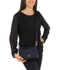 LESAC SIMONA Umhängetasche aus Tris-Dollar-Leder Nachtblau - Damentaschen - 3