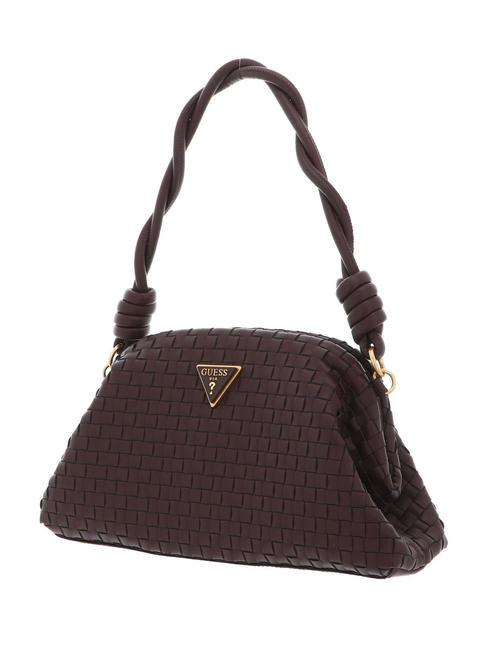 LISBET Gewebte Clutch Mahagoni - Damentaschen