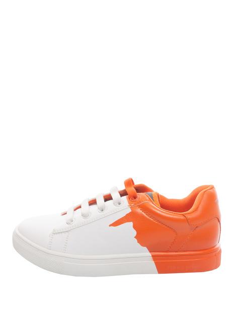 DEREK Kinder-Sneaker wei&szlig;/orange - Kinderschuhe
