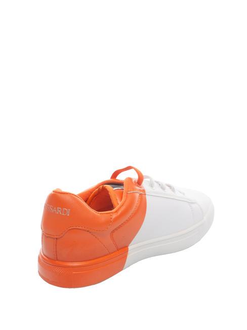 DEREK Kinder-Sneaker wei&szlig;/orange - Kinderschuhe
