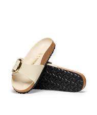 BIRKENSTOCK MADRID BIG BUCKLE Slipper aus Lackleder ecru glänzen - Damenschuhe - 5