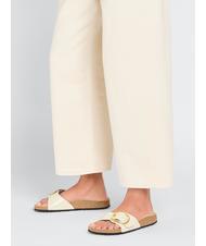 BIRKENSTOCK MADRID BIG BUCKLE Slipper aus Lackleder ecru glänzen - Damenschuhe - 7