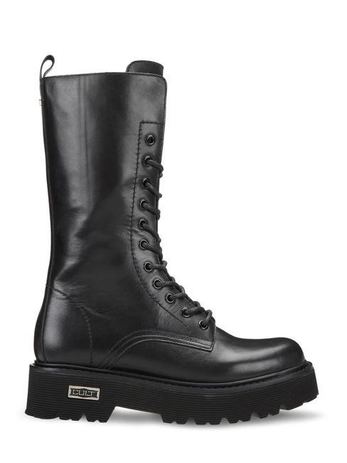 SLASH 3324 Schnürstiefel aus Leder Schwarz - Damenschuhe