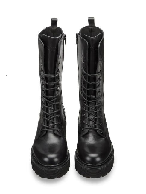 SLASH 3324 Schnürstiefel aus Leder Schwarz - Damenschuhe