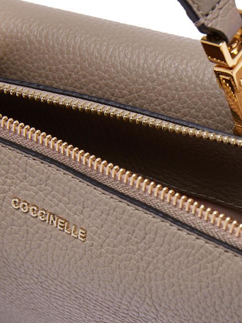 ARLETTIS Signature Mini-Handtasche mit Schultergurt warmes Taupe - Damentaschen