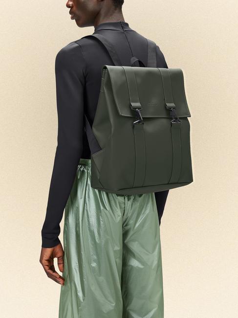 MSN BAG Wasserdichter City-Rucksack Grüns - Rucksäcke für Schule &amp; Freizeit